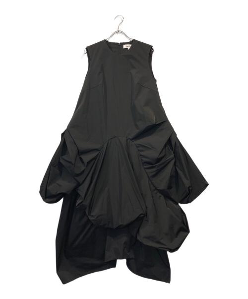 ENFOLD（エンフォルド）ENFOLD (エンフォルド) ストレッチタフタバルーンドレス ブラック サイズ:３６の古着・服飾アイテム