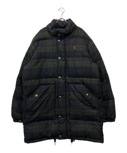 POLO RALPH LAUREN（ポロ・ラルフローレン）POLO RALPH LAUREN (ポロ・ラルフローレン) ブラックウォッチウールブレンドダウンジャケット グレー サイズ:Lの古着・服飾アイテム