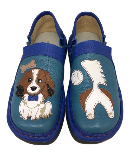 estacion（エスタシオ）estacion (エスタシオ) ダックスフンド×ボールスニーカー スカイブルー×ブルー サイズ:Mの古着・服飾アイテム