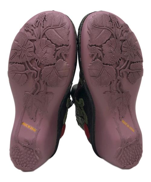 estacion（エスタシオ）estacion (エスタシオ) ぶどうモチーフ本革ショートブーツ ブラック サイズ:Lの古着・服飾アイテム