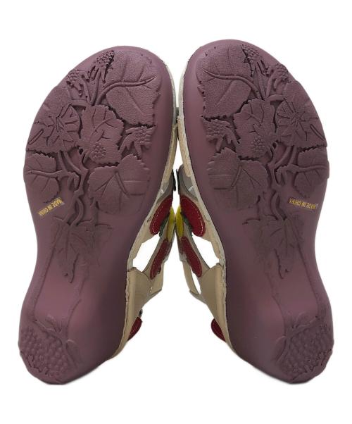 estacion（エスタシオ）estacion (エスタシオ) フルーツモチーフ本革ウェッジサンダル ベージュ サイズ:Lの古着・服飾アイテム