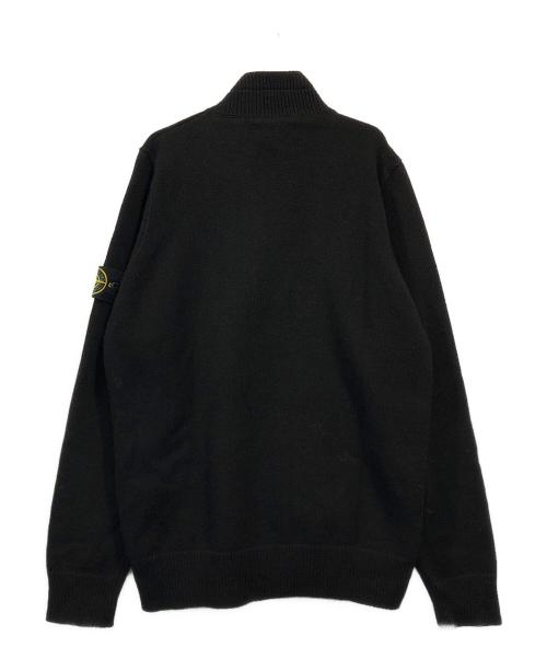 STONE ISLAND（ストーンアイランド）STONE ISLAND (ストーンアイランド) ハーフジップボタンニット ブラック サイズ:Lの古着・服飾アイテム