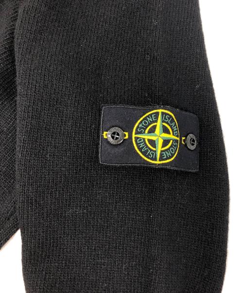 STONE ISLAND（ストーンアイランド）STONE ISLAND (ストーンアイランド) ハーフジップボタンニット ブラック サイズ:Lの古着・服飾アイテム