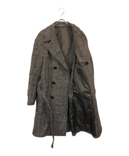 janecostellazione（ジャンコステラッツォーネ）janecostellazione (ジャンコステラッツォーネ) ツイードグレンチェックコート グレー サイズ:Mの古着・服飾アイテム
