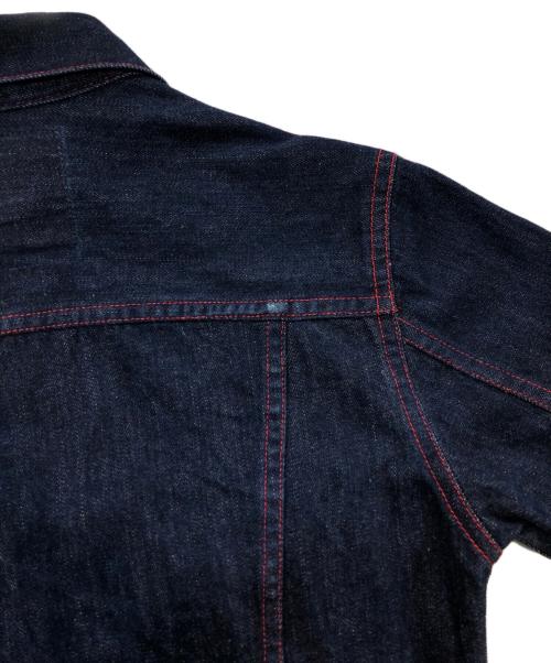 児島ジーンズ（コジマジーンズ）児島ジーンズ (コジマジーンズ) LAGER BEER (ラガービール) ラガービール コラボ デニムジャケット インディゴ サイズ:Lの古着・服飾アイテム