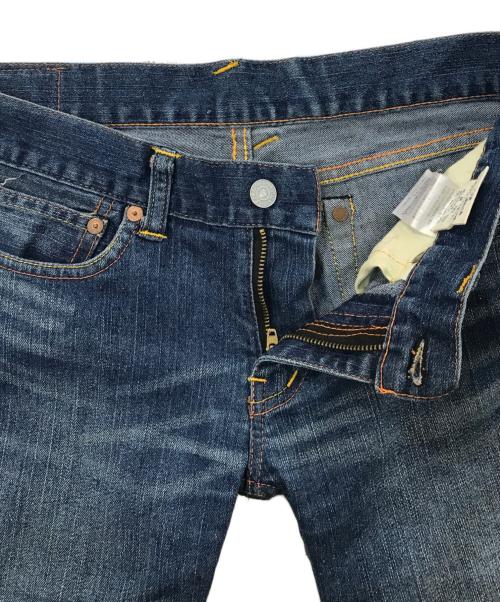 EVISU DONNA（エヴィスドンナ）EVISU DONNA (エヴィスドンナ) パイルロゴカモメデニムパンツ インディゴ サイズ:ウエスト70cmの古着・服飾アイテム