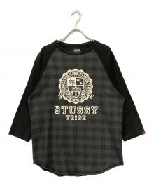 stussy（ステューシー）の古着「ラグランTシャツ」｜ブラック
