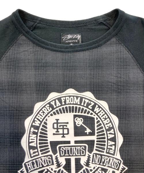 stussy（ステューシー）stussy (ステューシー) ラグランTシャツ ブラック サイズ:Mの古着・服飾アイテム