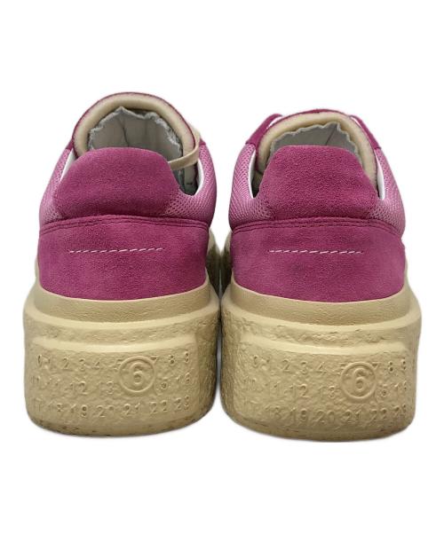 MM6 Maison Margiela（エムエムシックスメゾンマルジェラ）MM6 Maison Margiela (エムエムシックス メゾンマルジェラ) Gambetta Lace-Up Platform Sneakers ピンク サイズ:38の古着・服飾アイテム