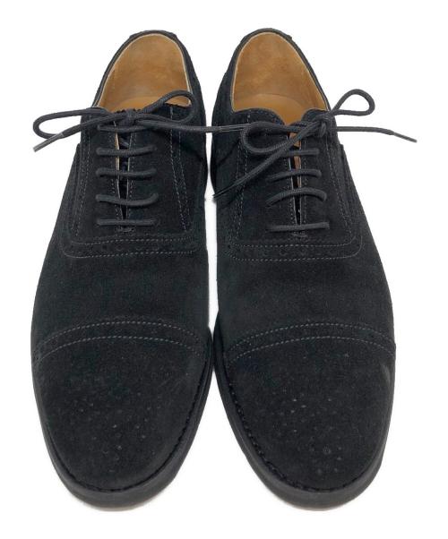 berwick（バーウィック）berwick (バーウィック) パンチングキャップ内羽根スエードシューズ ブラック サイズ:SIZE 5 1/2の古着・服飾アイテム