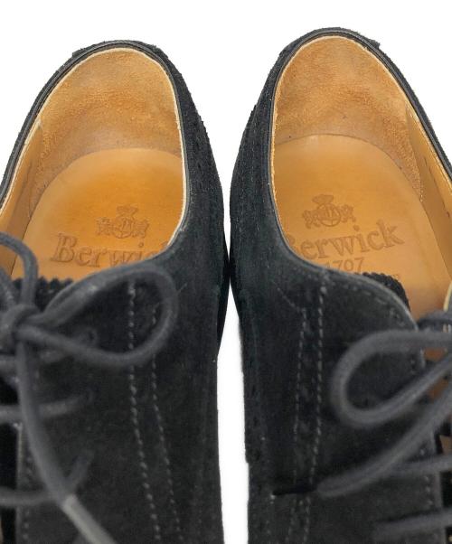 berwick（バーウィック）berwick (バーウィック) パンチングキャップ内羽根スエードシューズ ブラック サイズ:SIZE 5 1/2の古着・服飾アイテム