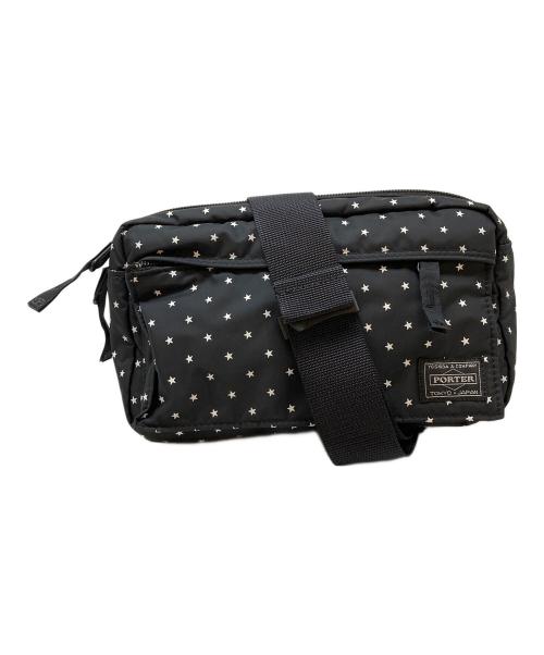 HEAD PORTER（ヘッドポーター）HEAD PORTER (ヘッドポーター) BLACK BEAUTY (ブラックビューティー) ホシ柄ボディバッグ ブラックの古着・服飾アイテム