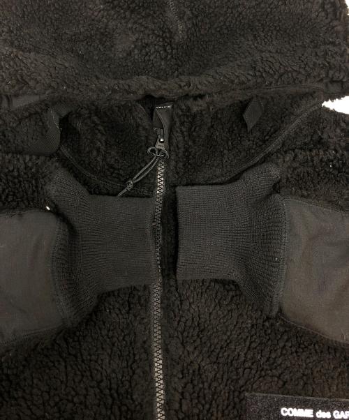 COMME des GARCONS HOMME（コムデギャルソン オム）COMME des GARCONS HOMME (コムデギャルソン オム) ボアフリースアノラックパーカー ブラック サイズ:XLの古着・服飾アイテム