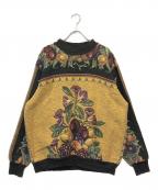 SUGAR STREETストリートシュガー）の古着「ゴブラン織ニット」｜イエロー×ブラック