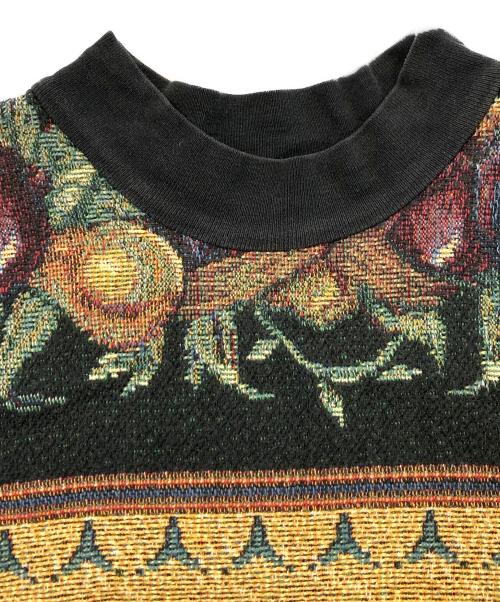 SUGAR STREET（ストリートシュガー）SUGAR STREET (ストリートシュガー) ゴブラン織ニット イエロー×ブラック サイズ:-の古着・服飾アイテム