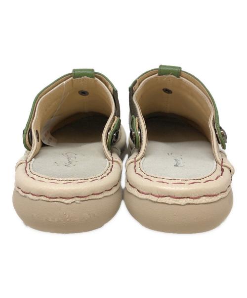 estacion（エスタシオ）estacion (エスタシオ) かえるモチーフ2way本革サボシューズ アイボリー サイズ:Mの古着・服飾アイテム