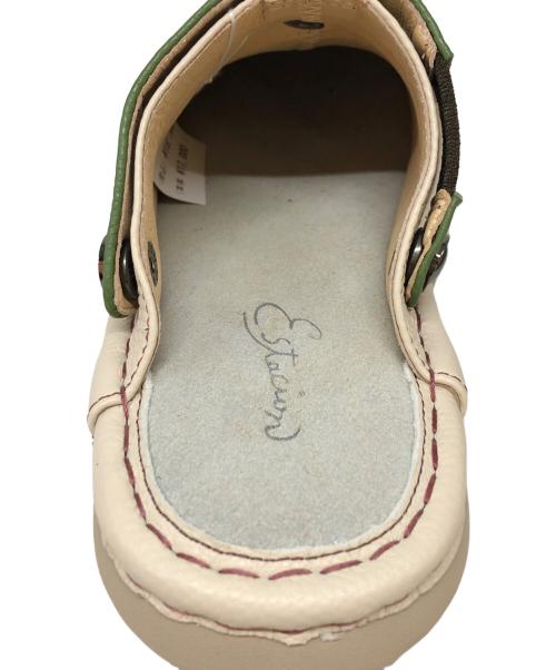 estacion（エスタシオ）estacion (エスタシオ) かえるモチーフ2way本革サボシューズ アイボリー サイズ:Mの古着・服飾アイテム