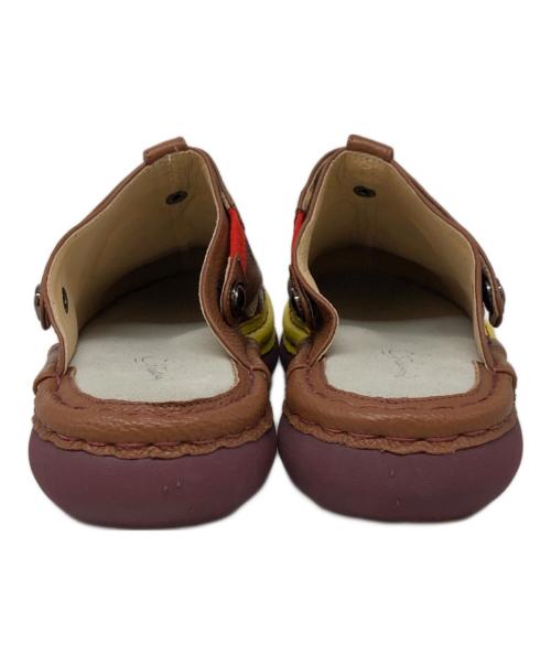 estacion（エスタシオ）estacion (エスタシオ) ワニモチーフ2way本革サボシューズ ブラウン サイズ:Lの古着・服飾アイテム