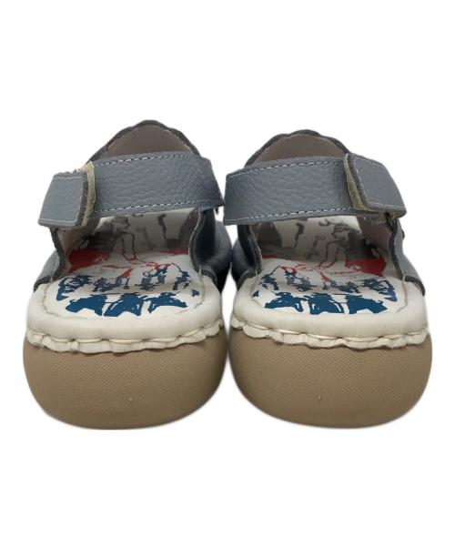 estacion（エスタシオ）estacion (エスタシオ) タツノオトシゴモチーフ本革スリッポン ライトブルー サイズ:Mの古着・服飾アイテム