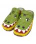 estacion（エスタシオ）の古着「ワニモチーフ2way本革サボシューズ」｜グリーン