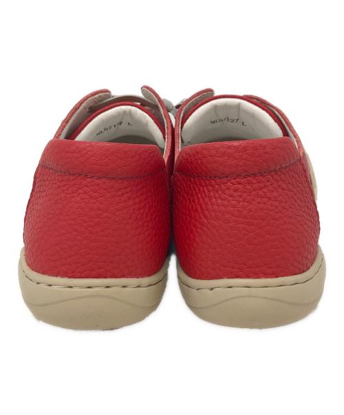 estacion（エスタシオ）estacion (エスタシオ) ワンちゃんモチーフ本革カジュアルシューズ レッド サイズ:Lの古着・服飾アイテム