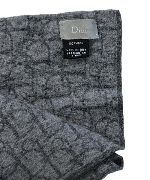 Christian Dior（クリスチャン ディオール）Christian Dior (クリスチャン ディオール) トロッターウールストール グレーの古着・服飾アイテム