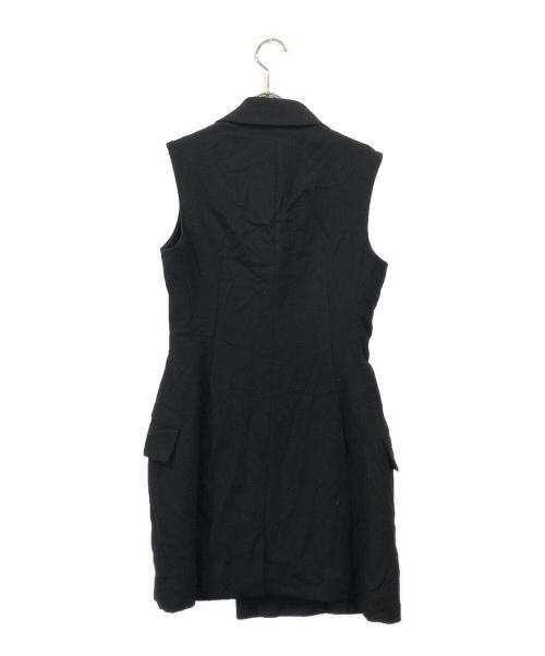yohji yamamoto+noir（ヨウジヤマモトプリュスノアール）yohji yamamoto+Noir (ヨウジヤマモトプリュスノアール) ウールロングジレ ブラック サイズ:SIZE 1の古着・服飾アイテム