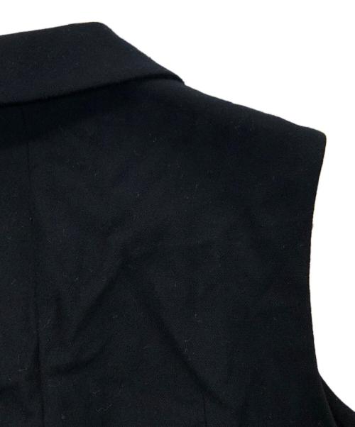 yohji yamamoto+noir（ヨウジヤマモトプリュスノアール）yohji yamamoto+Noir (ヨウジヤマモトプリュスノアール) ウールロングジレ ブラック サイズ:SIZE 1の古着・服飾アイテム