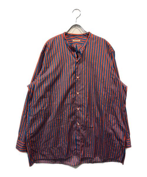 HUGEN（ユーゲン）HUGEN (ユーゲン) モーリス バンドカラーシャツ オレンジ サイズ:4の古着・服飾アイテム