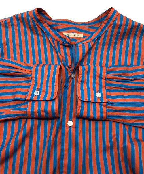 HUGEN（ユーゲン）HUGEN (ユーゲン) モーリス バンドカラーシャツ オレンジ サイズ:4の古着・服飾アイテム