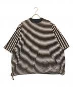 is-nessイズネス）の古着「BALLOON SHORT SLEEVE T-SHIRT」｜ブラック×ホワイト