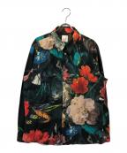 PAUL SMITHポールスミス）の古着「クラシカルスティルライフプリントシャツ」｜グリーン