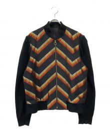 PAUL SMITH（ポールスミス）の古着「刺繍ジップブルゾン」｜ネイビー