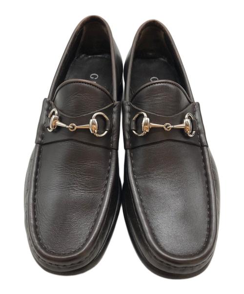 GUCCI（グッチ）GUCCI (グッチ) ビットローファー ブラウン サイズ:41 2/1の古着・服飾アイテム