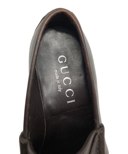 GUCCI（グッチ）GUCCI (グッチ) ビットローファー ブラウン サイズ:41 2/1の古着・服飾アイテム