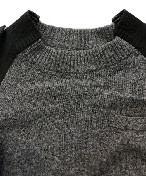 sacai（サカイ）sacai (サカイ) トレンチハイブリットニット グレー×オリーブ サイズ:SIZE 2の古着・服飾アイテム