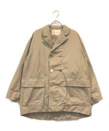 Midi-Umi（ミディウミ）の古着「コットンリネン ダブルテーラージャケット」｜ベージュ