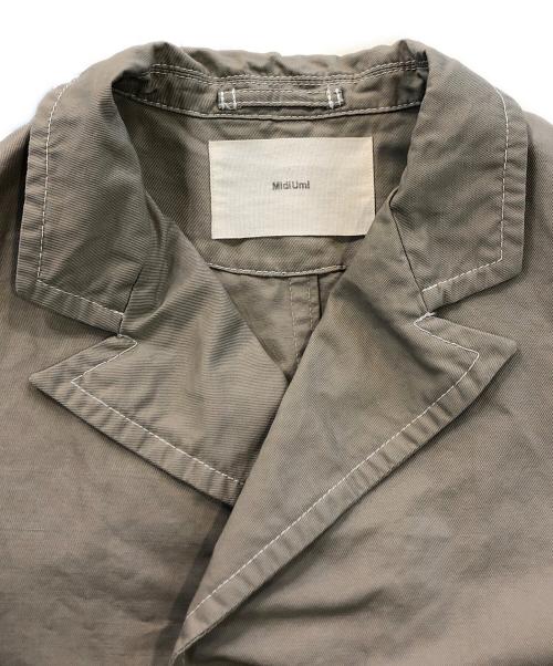 Midi-Umi（ミディウミ）Midi-Umi (ミディウミ) コットンリネン ダブルテーラージャケット ベージュ サイズ:-の古着・服飾アイテム