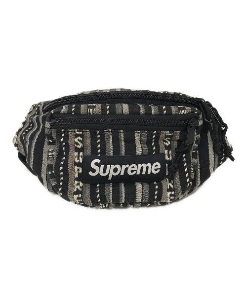 SUPREME（シュプリーム）SUPREME (シュプリーム) 20SSウーヴンストライプウエストバッグ グレーの古着・服飾アイテム