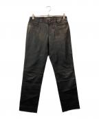 D&G DOLCE & GABBANAディーアンドジー ドルチェ＆ガッバーナ）の古着「レザーパンツ」｜ブラック