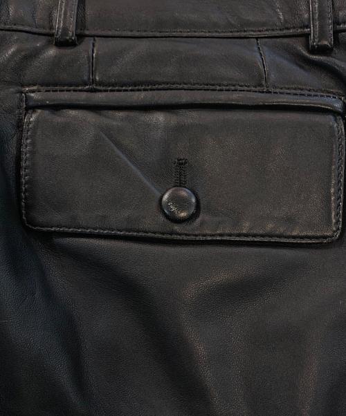 D&G DOLCE & GABBANA（ディーアンドジー ドルチェ＆ガッバーナ）D&G DOLCE & GABBANA (ディーアンドジー ドルチェ＆ガッバーナ) レザーパンツ ブラック サイズ:46の古着・服飾アイテム