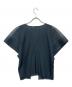 PLEATS PLEASE (プリーツプリーズ) ノースリーブビッグカラープリーツブラウス ネイビー サイズ:3：16000円