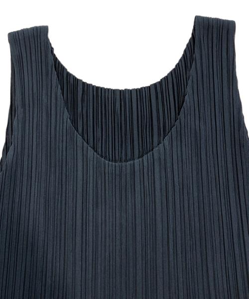 PLEATS PLEASE（プリーツプリーズ）PLEATS PLEASE (プリーツプリーズ) プリーツノースリーブワンピース ネイビー サイズ:SIZE 3の古着・服飾アイテム