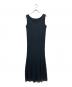 PLEATS PLEASE（プリーツプリーズ）の古着「プリーツノースリーブワンピース」｜ネイビー
