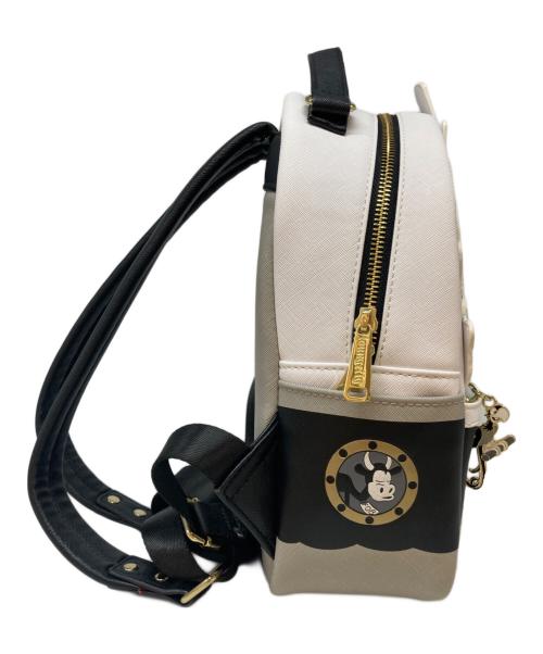 DISNEY（ディズニー）DISNEY (ディズニー) Lounge Fly (ラウンジフライ) ミッキーアンドミニーバックパック ブラック×ホワイトの古着・服飾アイテム