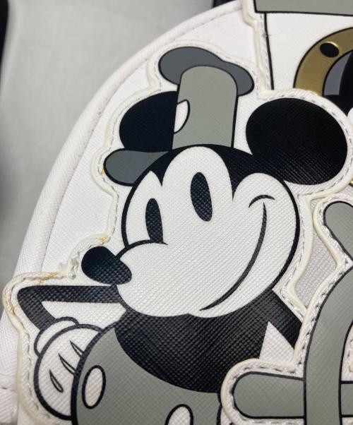 DISNEY（ディズニー）DISNEY (ディズニー) Lounge Fly (ラウンジフライ) ミッキーアンドミニーバックパック ブラック×ホワイトの古着・服飾アイテム