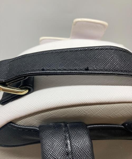 DISNEY（ディズニー）DISNEY (ディズニー) Lounge Fly (ラウンジフライ) ミッキーアンドミニーバックパック ブラック×ホワイトの古着・服飾アイテム