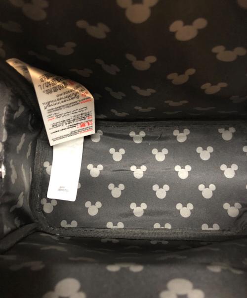 DISNEY（ディズニー）DISNEY (ディズニー) Lounge Fly (ラウンジフライ) 編み込みフェイクレザーバックパック ブラックの古着・服飾アイテム