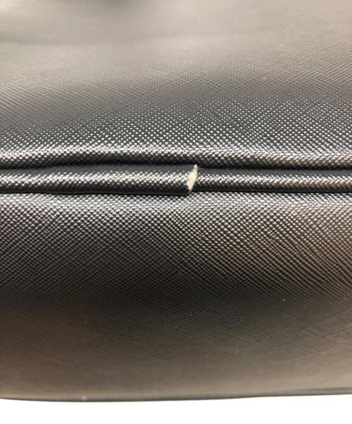 DISNEY（ディズニー）DISNEY (ディズニー) Lounge Fly (ラウンジフライ) 編み込みフェイクレザーバックパック ブラックの古着・服飾アイテム