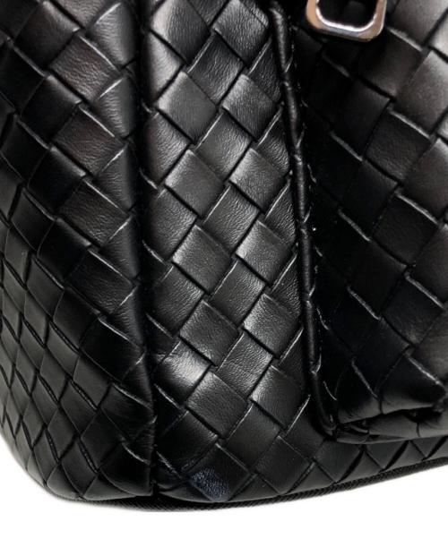 DISNEY（ディズニー）DISNEY (ディズニー) Lounge Fly (ラウンジフライ) 編み込みフェイクレザーバックパック ブラックの古着・服飾アイテム